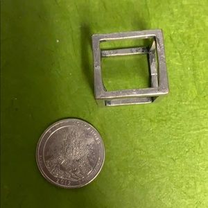 Funky Silver Cube Ring